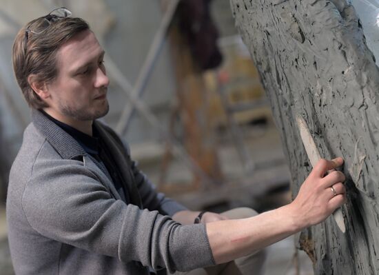 Изготовление фигуры солдата для Ржевского мемориала