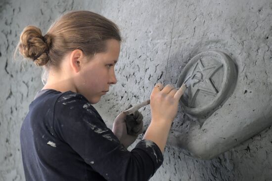 Изготовление фигуры солдата для Ржевского мемориала