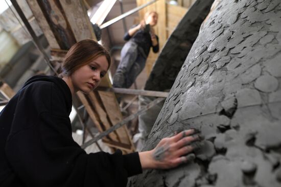 Изготовление фигуры солдата для Ржевского мемориала