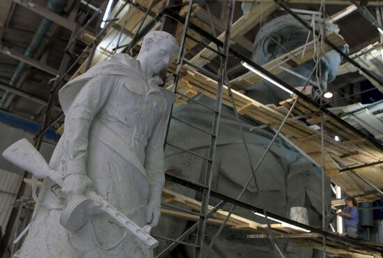 Изготовление фигуры солдата для Ржевского мемориала