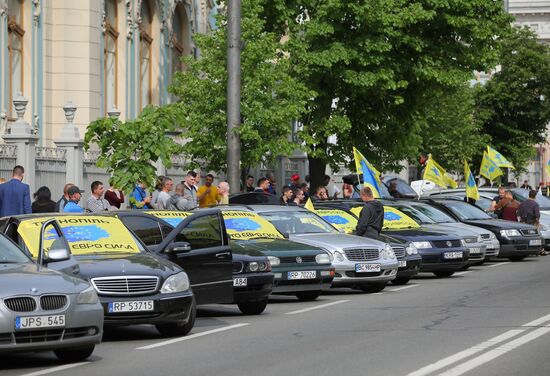Акция протеста автомобилистов в Киеве