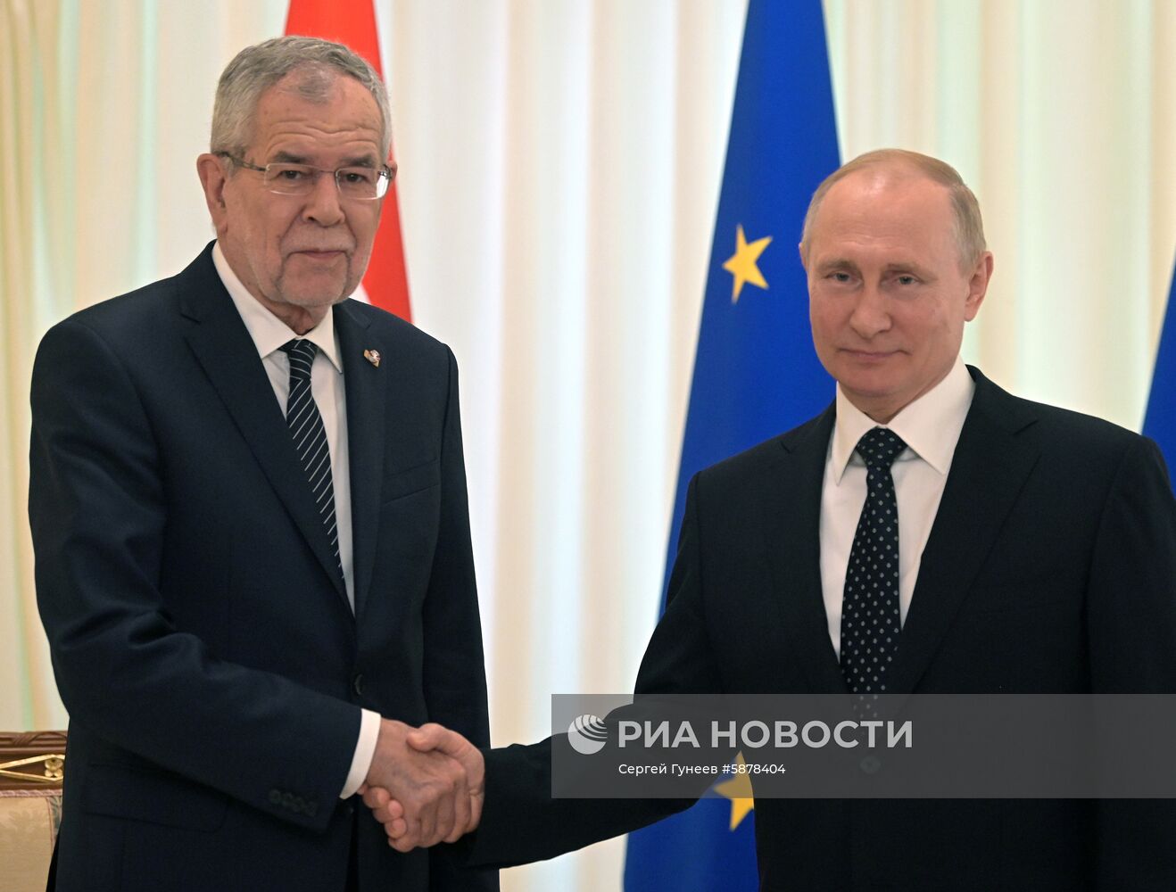 Встреча президента РФ В. Путина с президентом Австрии А. ван дер Белленом