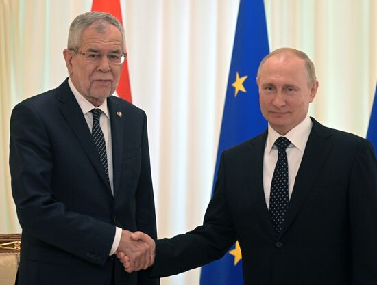 Встреча президента РФ В. Путина с президентом Австрии А. ван дер Белленом