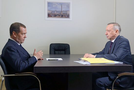 Рабочая поездка премьер-министра РФ Д. Медведева в Санкт-Петербург