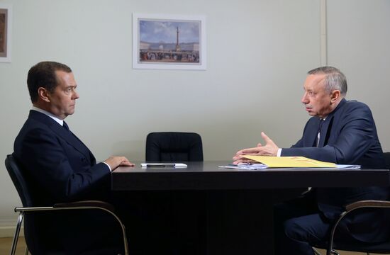 Рабочая поездка премьер-министра РФ Д. Медведева в Санкт-Петербург