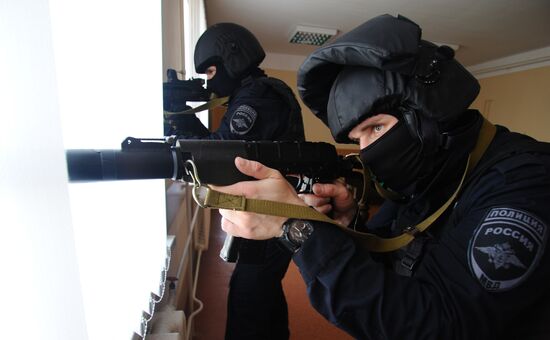 Учения войск национальной гвардии РФ в Тамбовской области