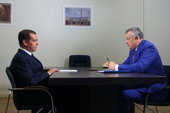 Рабочая поездка премьер-министра РФ Д. Медведева в Санкт-Петербург