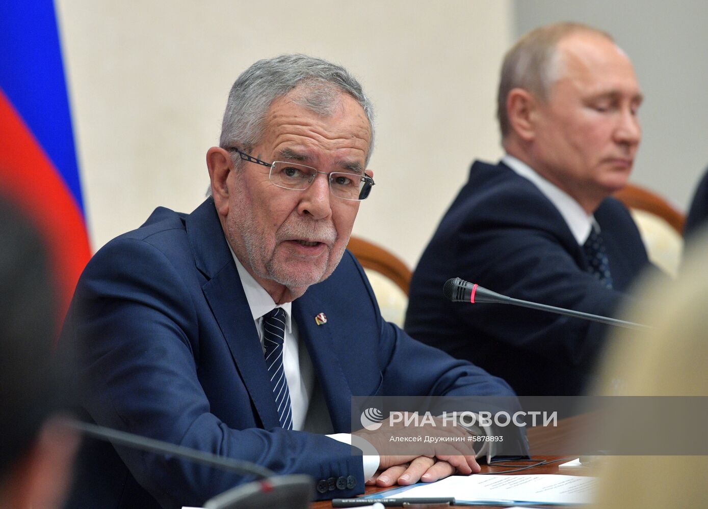 Встреча президента РФ В. Путина с президентом Австрии А. ван дер Белленом