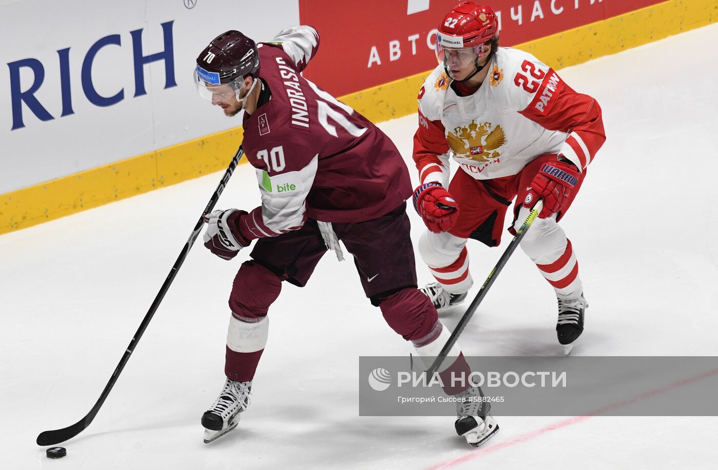 Хоккей. Чемпионат мира. Матч Латвия - Россия