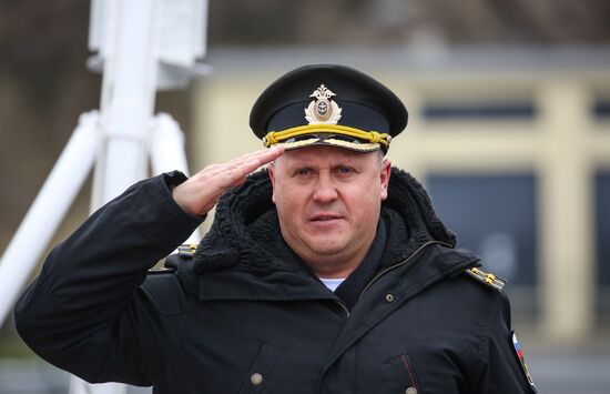 Торжественная встреча корабля "Североморск"