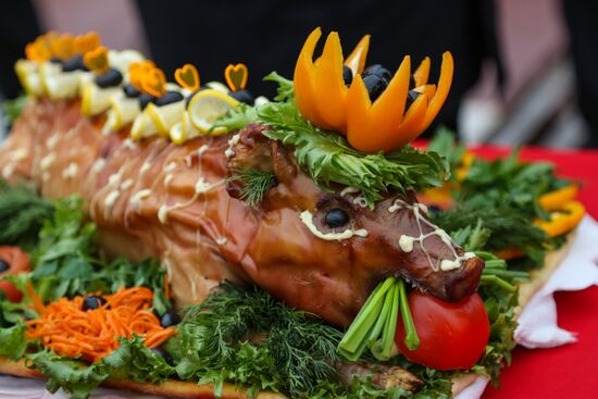 Торжественная встреча корабля "Североморск"