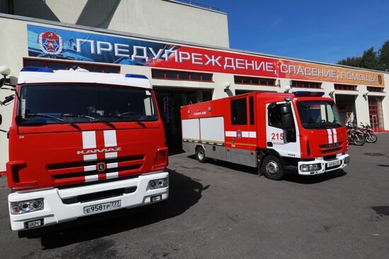 Учения в пожарно-спасательном центре