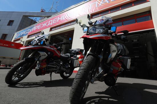 Учения в пожарно-спасательном центре