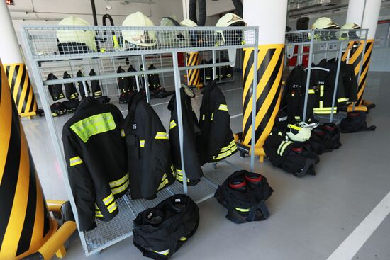 Учения в пожарно-спасательном центре