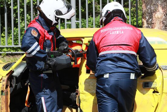 Учения в пожарно-спасательном центре