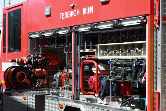 Учения в пожарно-спасательном центре