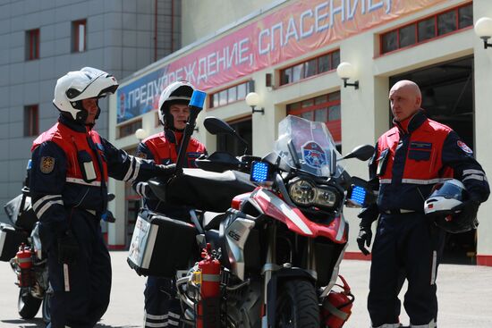 Учения в пожарно-спасательном центре