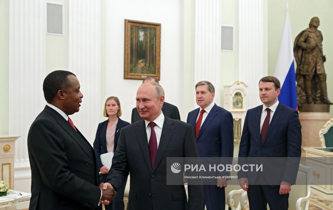Встреча президента РФ В. Путина с президентом Республики Конго Дени Сассу-Нгессо