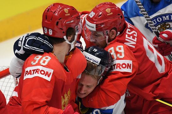 Хоккей. Чемпионат мира. Матч Россия - Финляндия