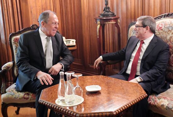 Встреча глав МИД РФ и Кубы С. Лаврова и Б. Родригеса 