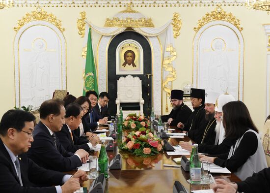 Встреча патриарха Кирилла с главой парламента Южной Кореи Мун Хи Саном