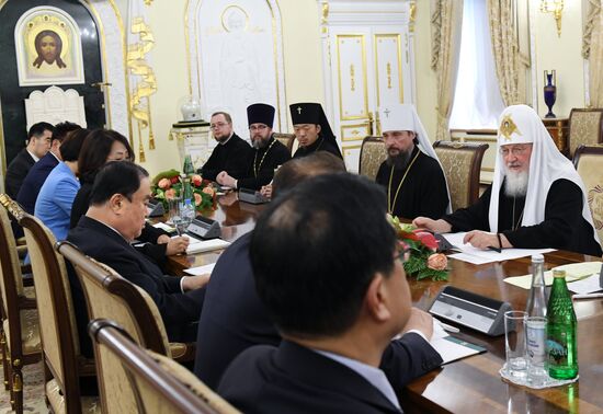 Встреча патриарха Кирилла с главой парламента Южной Кореи Мун Хи Саном