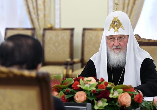 Встреча патриарха Кирилла с главой парламента Южной Кореи Мун Хи Саном