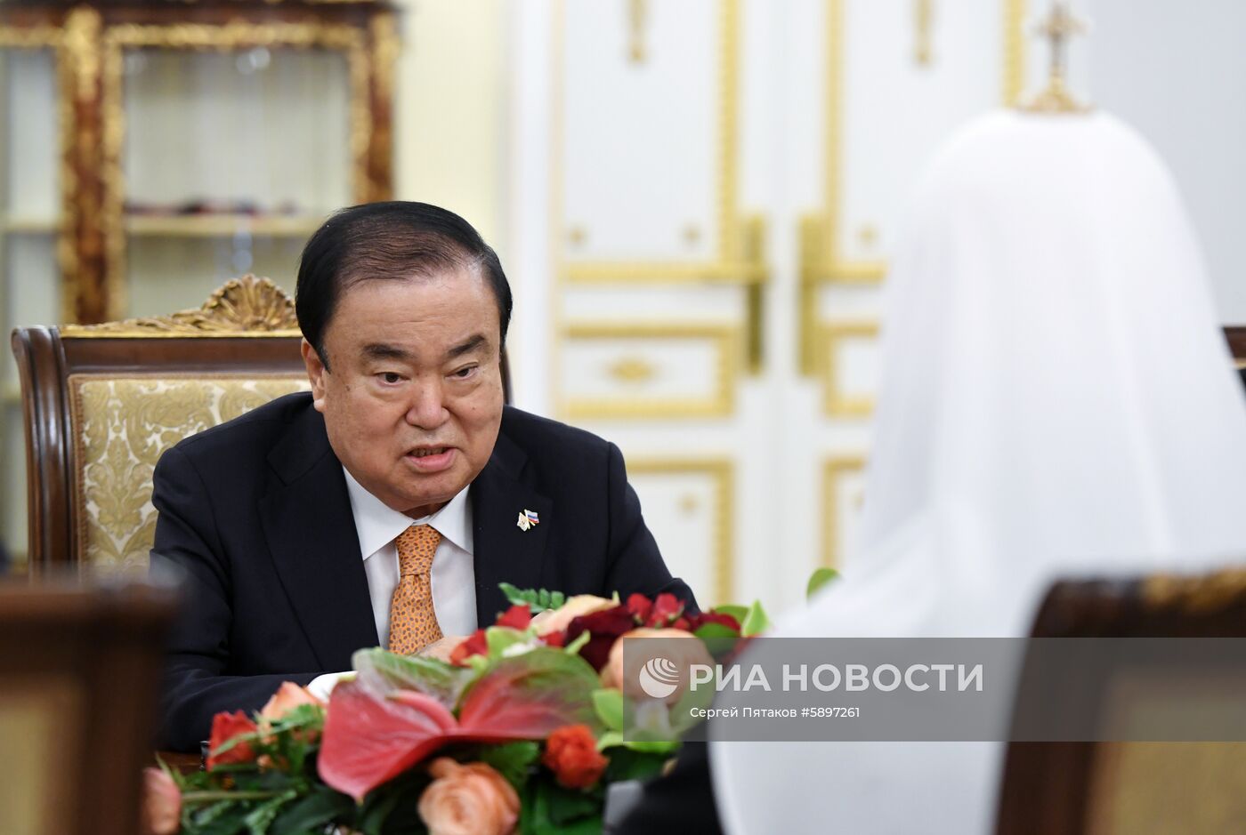 Встреча патриарха Кирилла с главой парламента Южной Кореи Мун Хи Саном