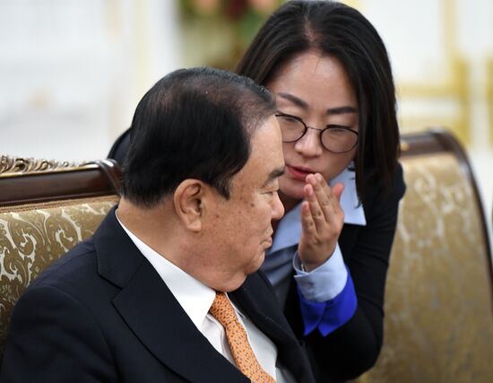 Встреча патриарха Кирилла с главой парламента Южной Кореи Мун Хи Саном