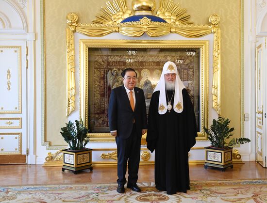 Встреча патриарха Кирилла с главой парламента Южной Кореи Мун Хи Саном