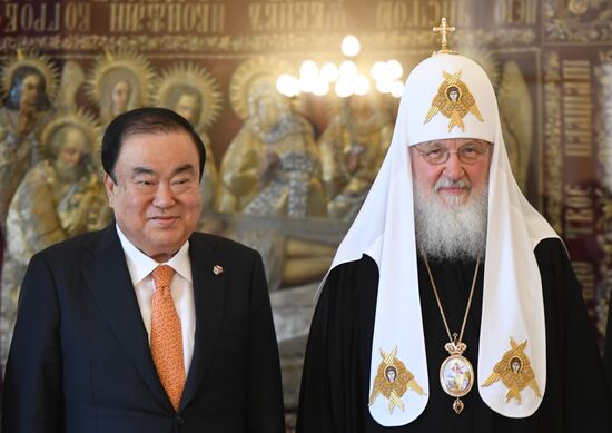Встреча патриарха Кирилла с главой парламента Южной Кореи Мун Хи Саном