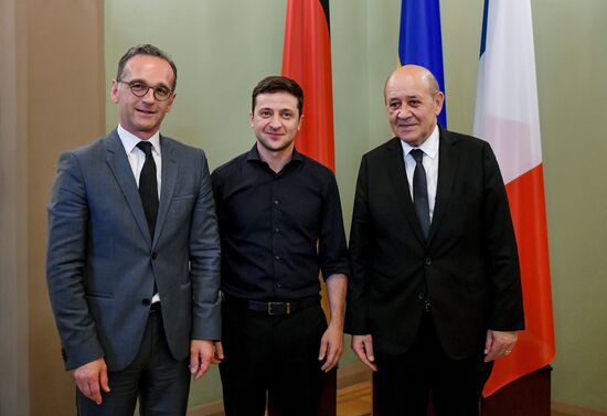 Брифинг глав МИД Германии и Франции в Киеве