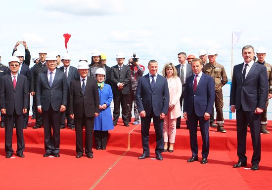 Стыковка международного моста Благовещенск - Хэйхэ 