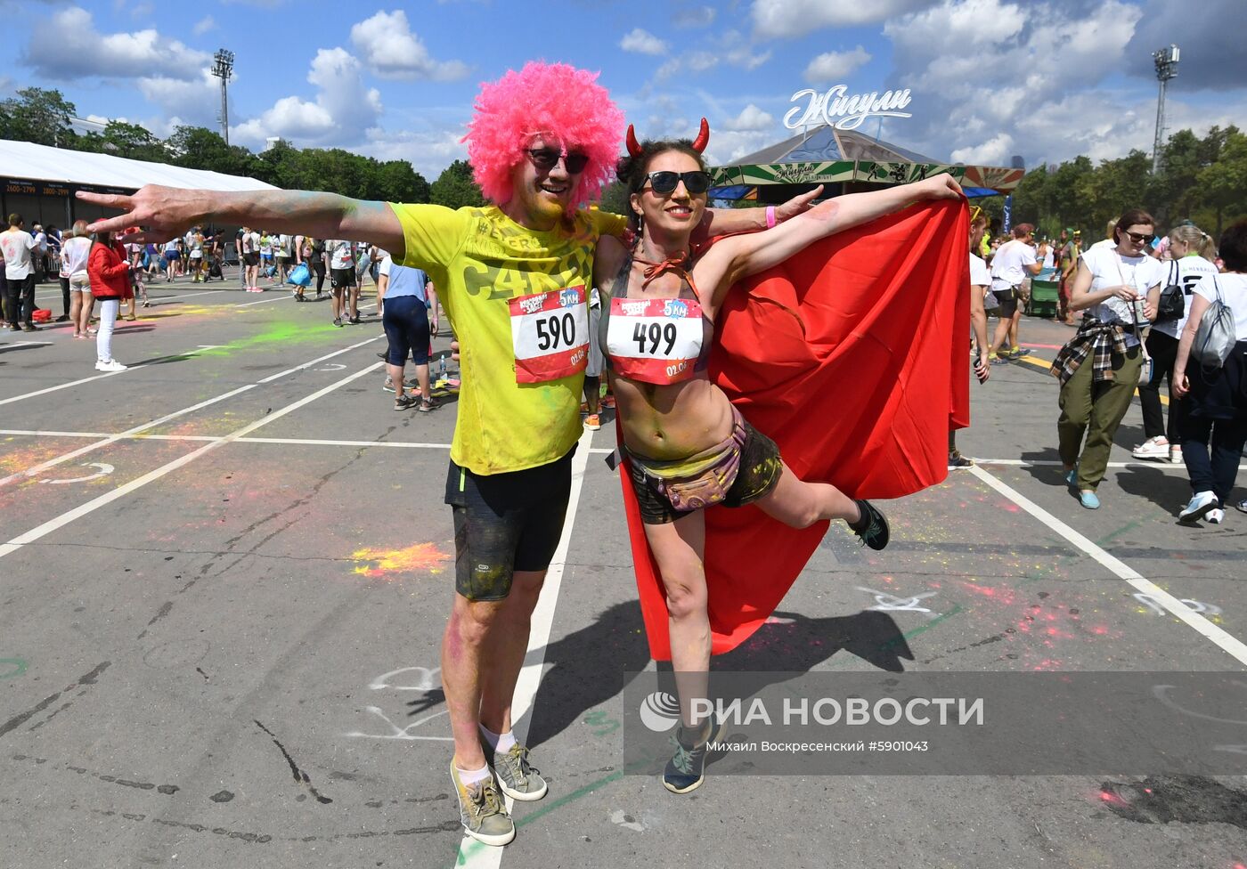 Красочный забег в "Лужниках"