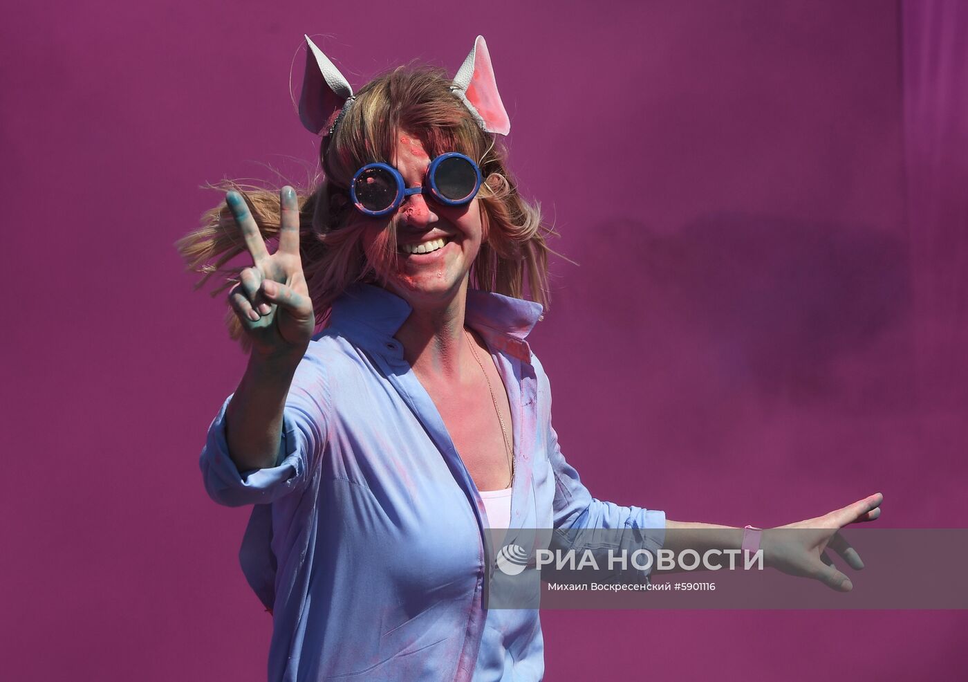 Красочный забег в "Лужниках"