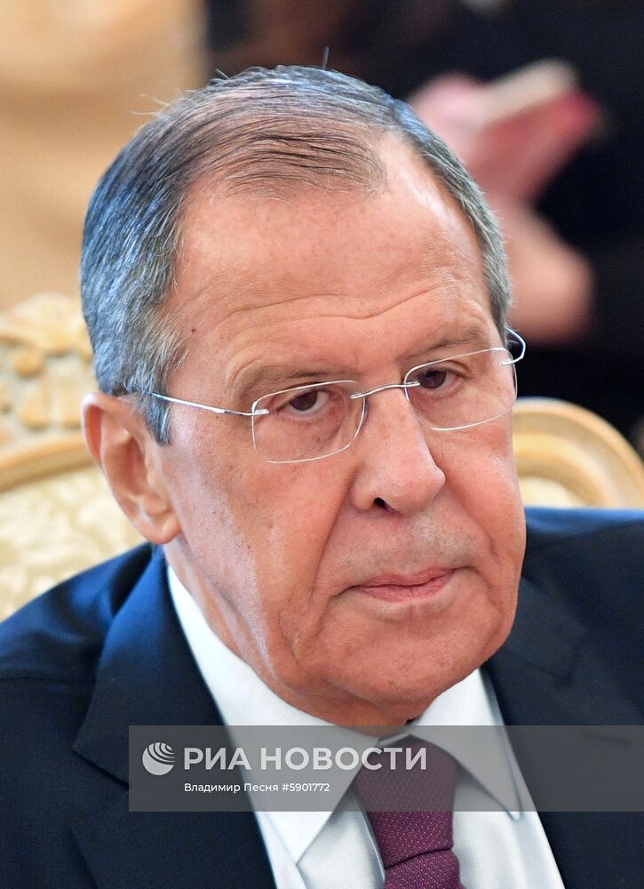 Встреча глав МИД РФ и Колумбии С. Лаврова и О. Трухильо