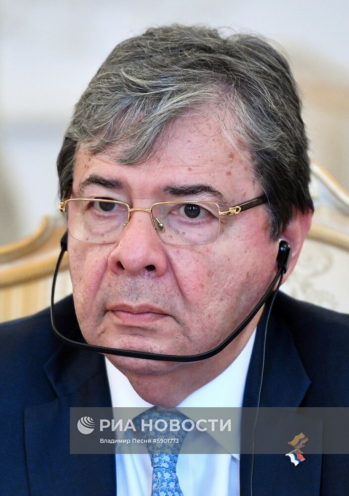 Встреча глав МИД РФ и Колумбии С. Лаврова и О. Трухильо