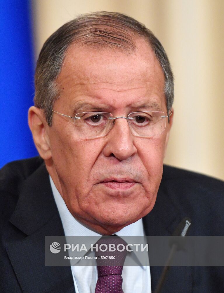 Встреча глав МИД РФ и Колумбии С. Лаврова и О. Трухильо