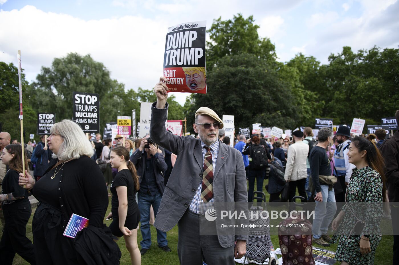 Акция против президента США Д. Трампа в Лондоне