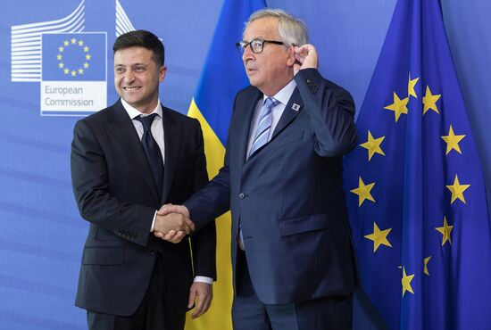 Президент Украины В. Зеленский встретился с главой ЕК в Брюсселе