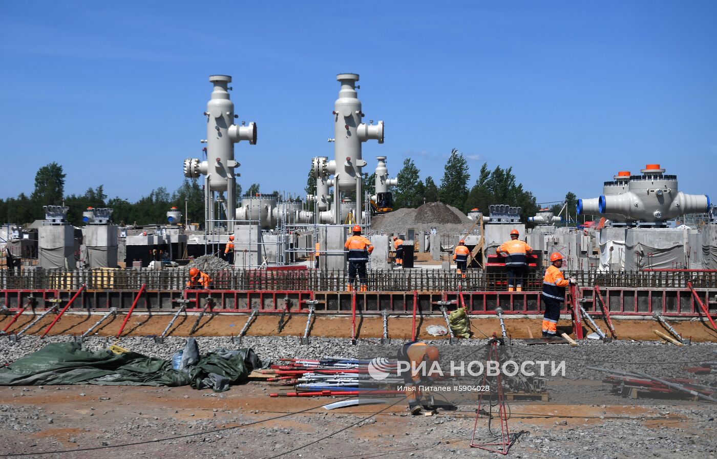 Строительство газопровода "Северный поток-2" в Ленинградской области