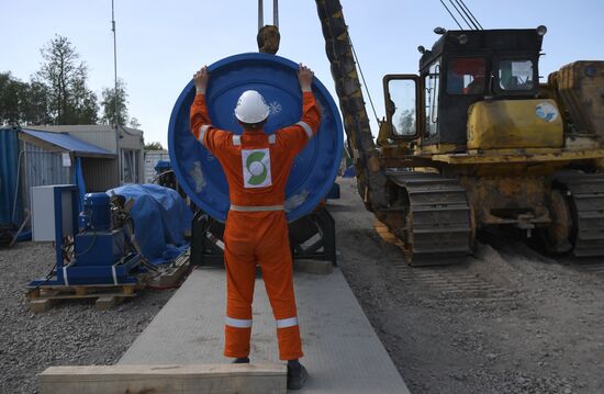 Строительство газопровода "Северный поток-2" в Ленинградской области