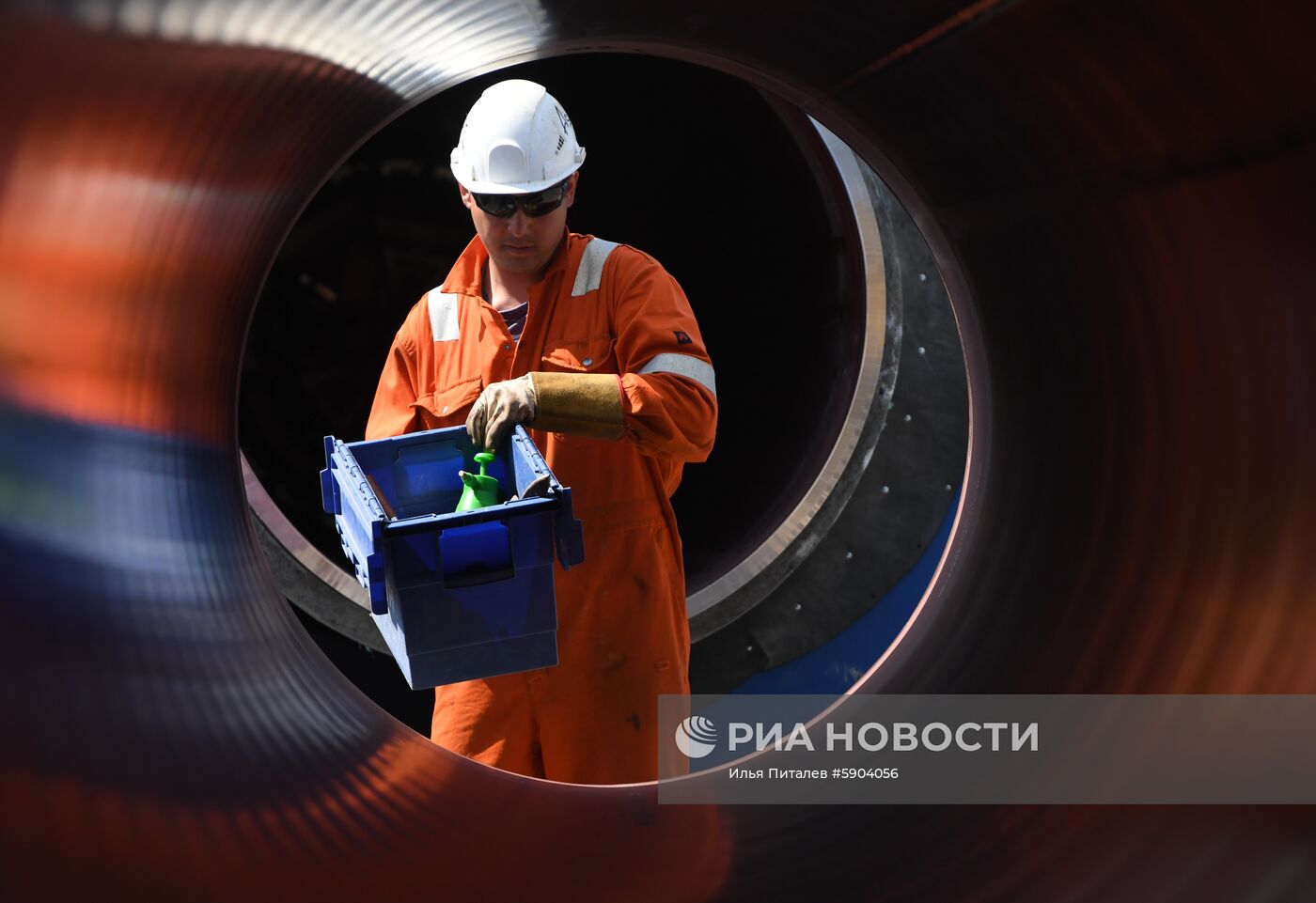 Строительство газопровода "Северный поток-2" в Ленинградской области