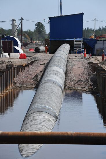 Строительство газопровода "Северный поток-2" в Ленинградской области