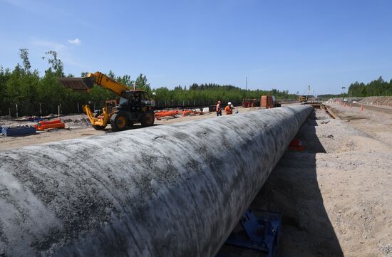 Строительство газопровода "Северный поток-2" в Ленинградской области
