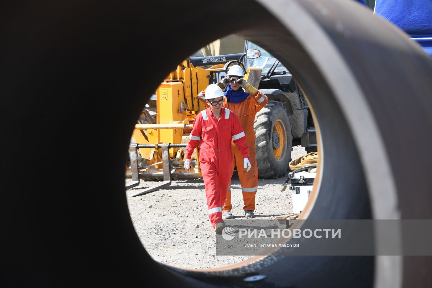 Строительство газопровода "Северный поток-2" в Ленинградской области