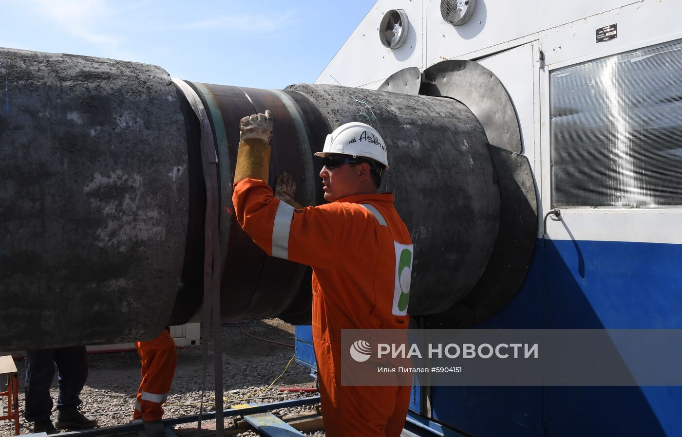 Строительство газопровода "Северный поток-2" в Ленинградской области