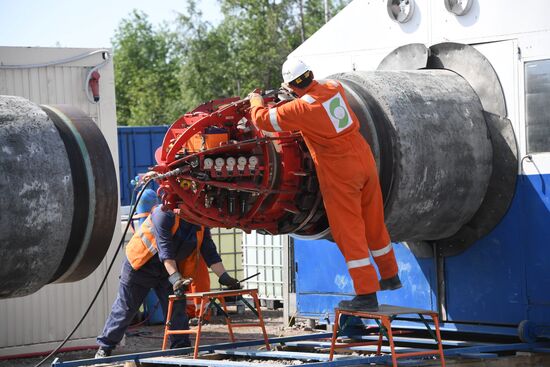 Строительство газопровода "Северный поток-2" в Ленинградской области