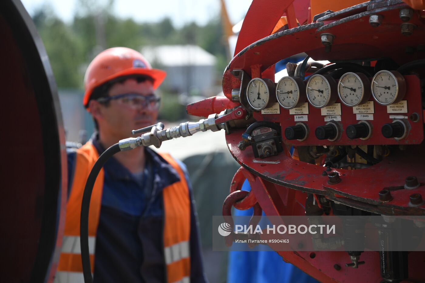 Строительство газопровода "Северный поток-2" в Ленинградской области