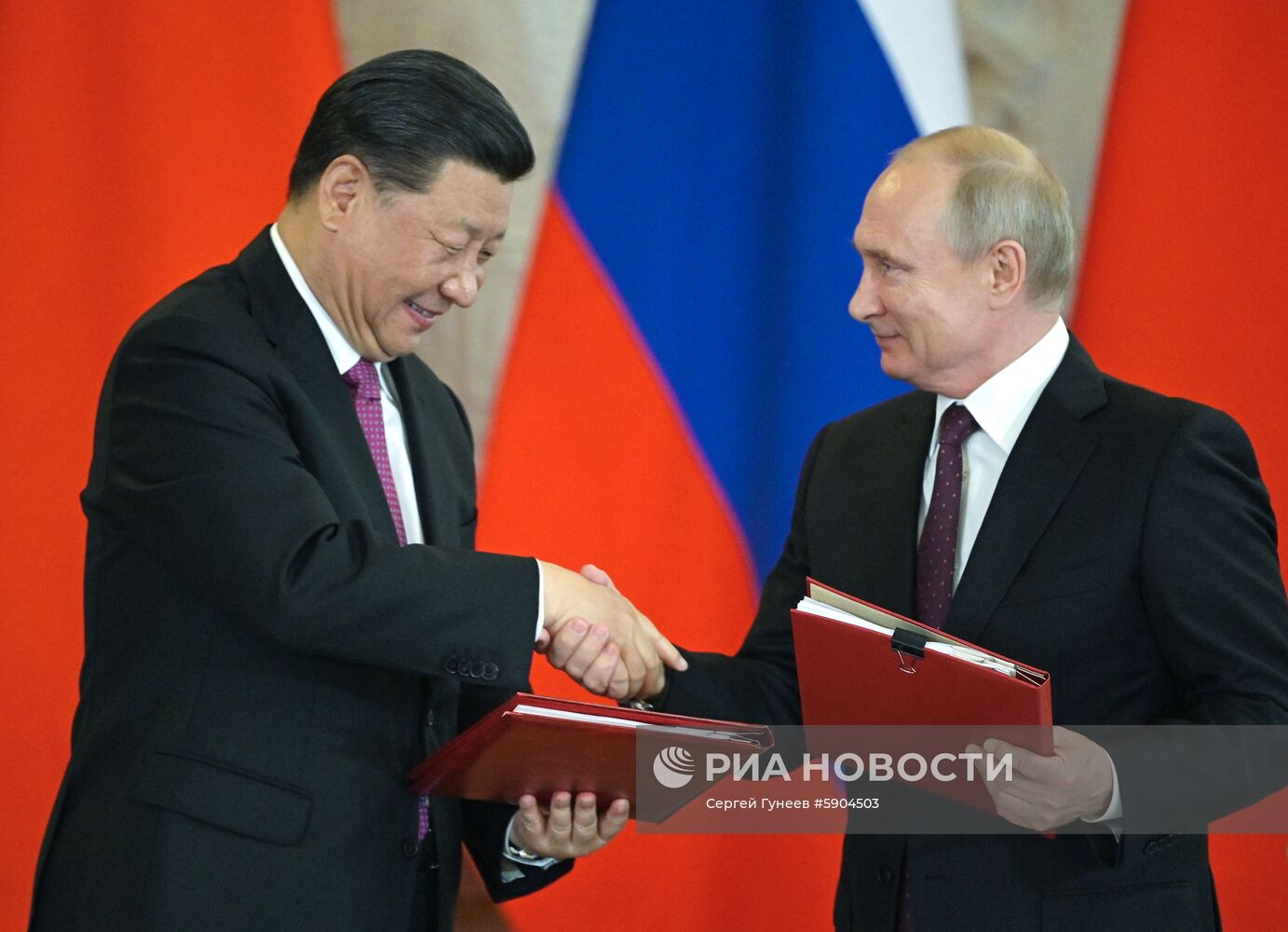 Мероприятия с участием президента РФ В. Путина в рамках государственного визита в РФ председателя КНР Си Цзиньпина